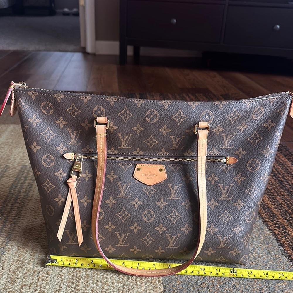 Brown and Tan Monogram Tote Bag